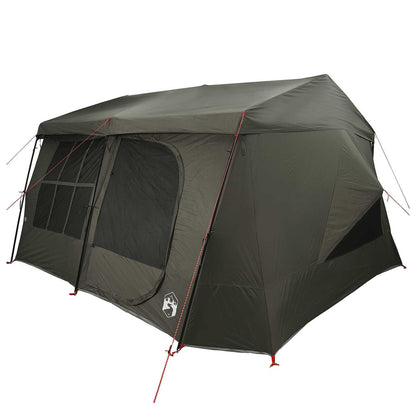 vidaXL Family Tent with Rainfly Water-resistant 9-Person Army Green