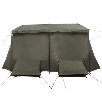 vidaXL Family Tent with Rainfly Water-resistant 9-Person Army Green