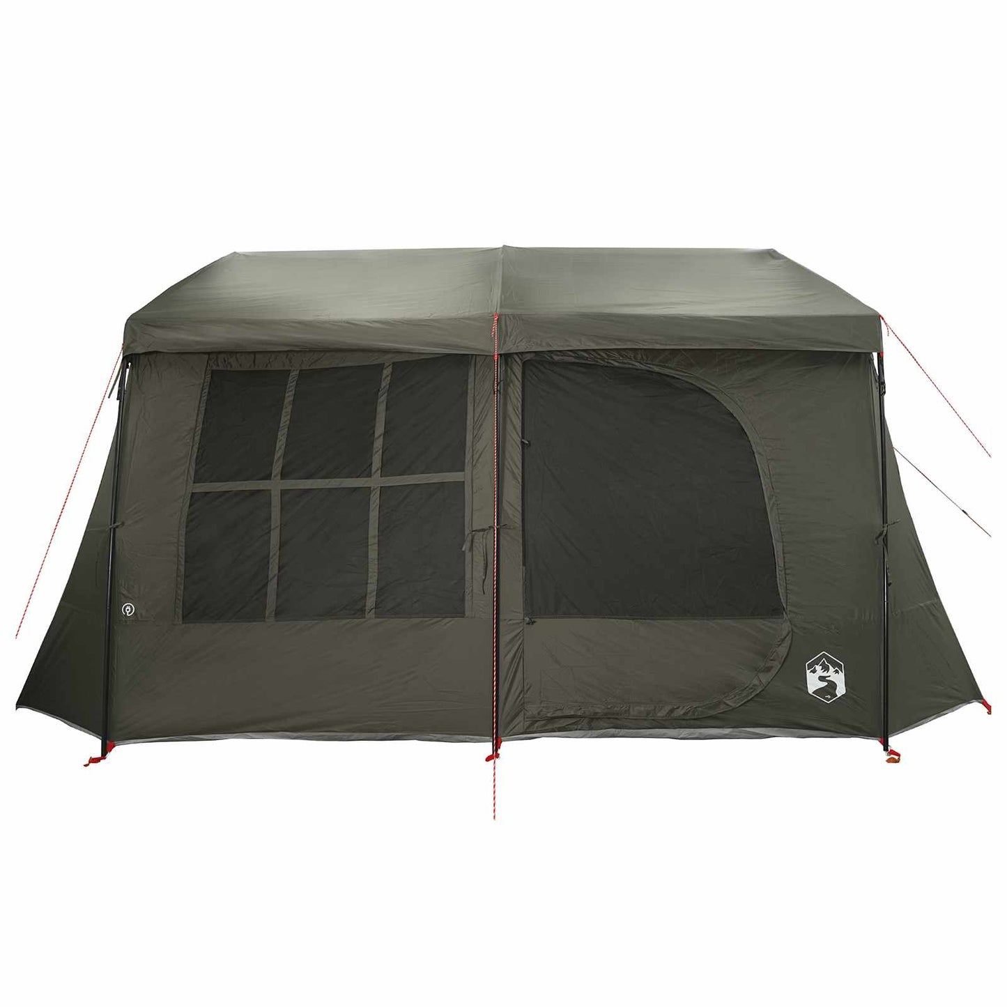 vidaXL Family Tent with Rainfly Water-resistant 9-Person Army Green