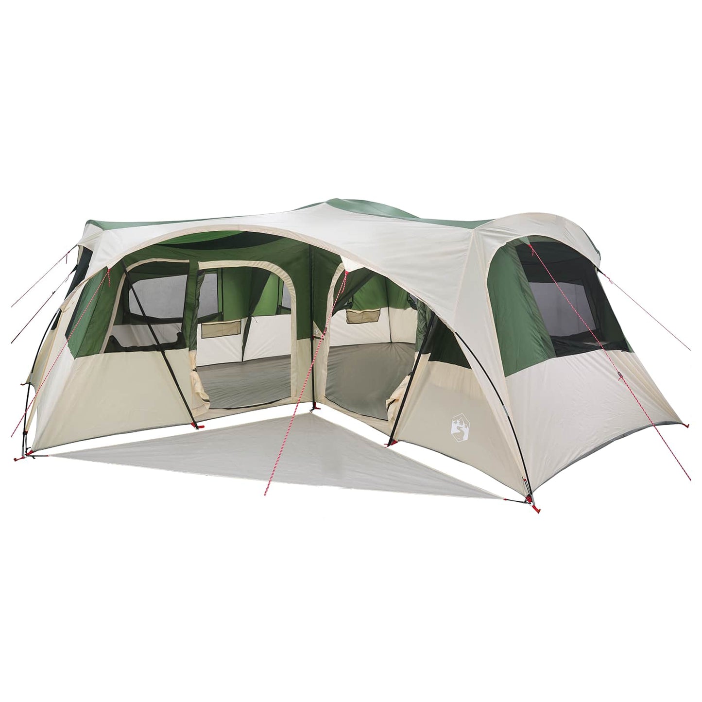vidaXL Family Tent with Rainfly Water-resistant 6-Person Green - 42049