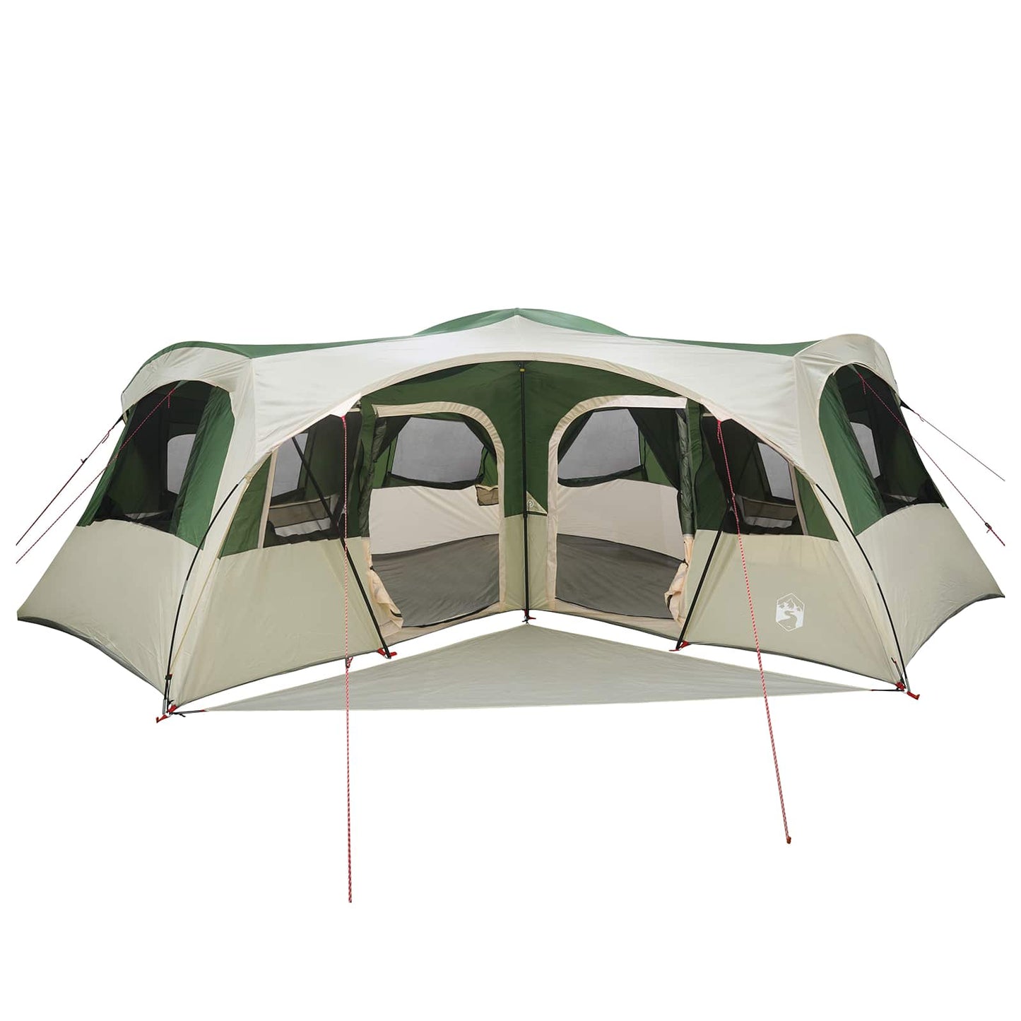 vidaXL Family Tent with Rainfly Water-resistant 6-Person Green - 42049