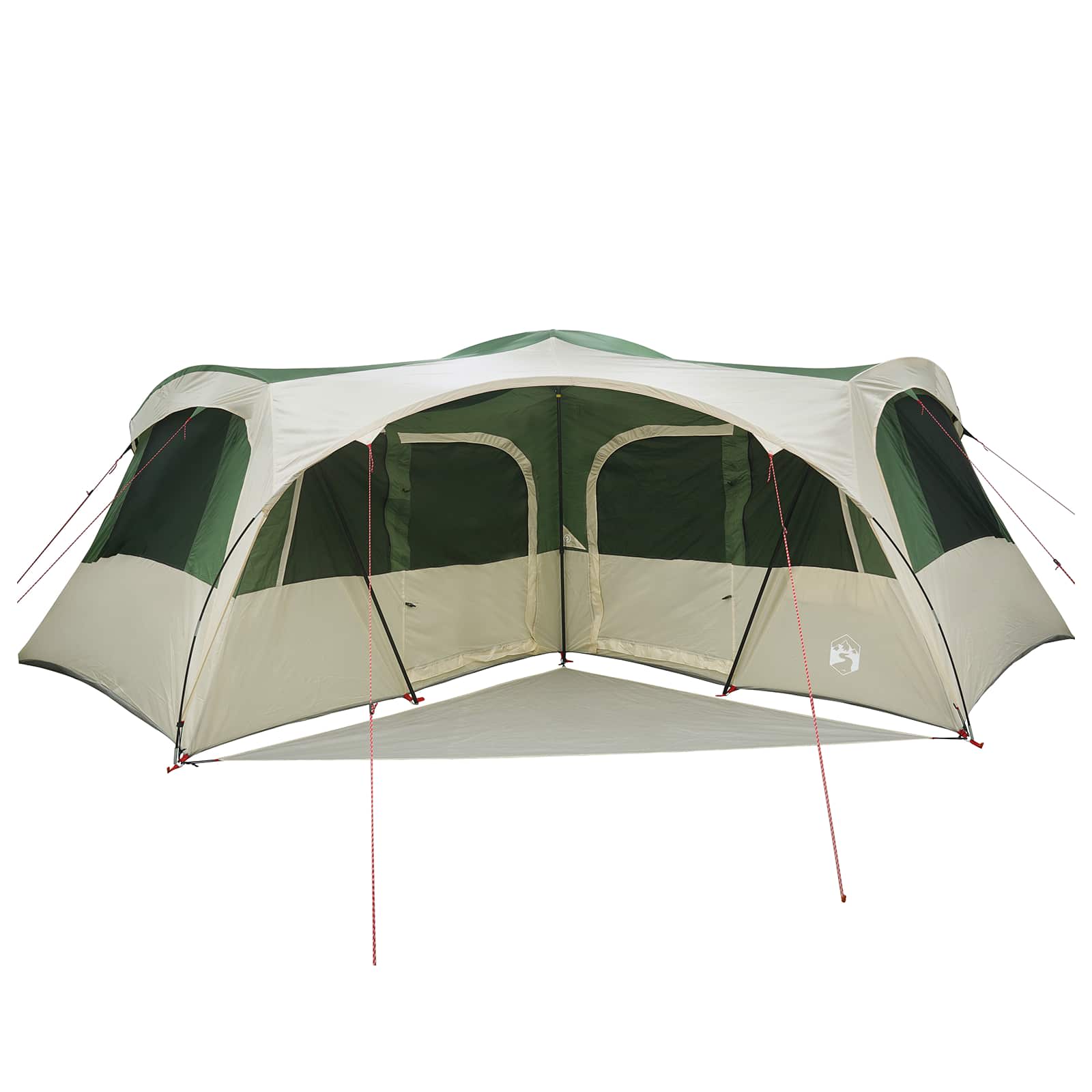 vidaXL Family Tent with Rainfly Water-resistant 6-Person Green - 42049