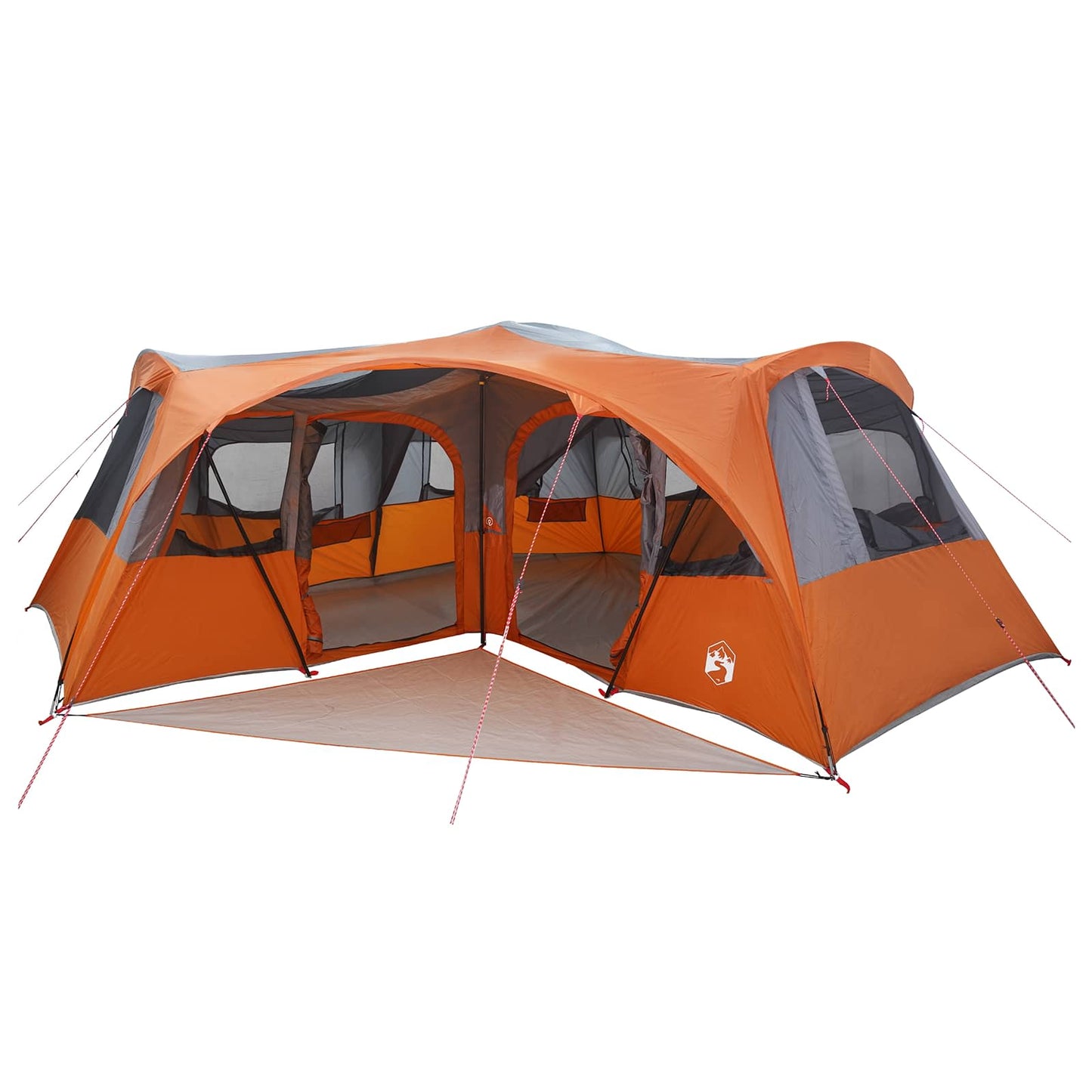 vidaXL Family Tent with Rainfly Water-resistant 6-Person - Grey - 42052