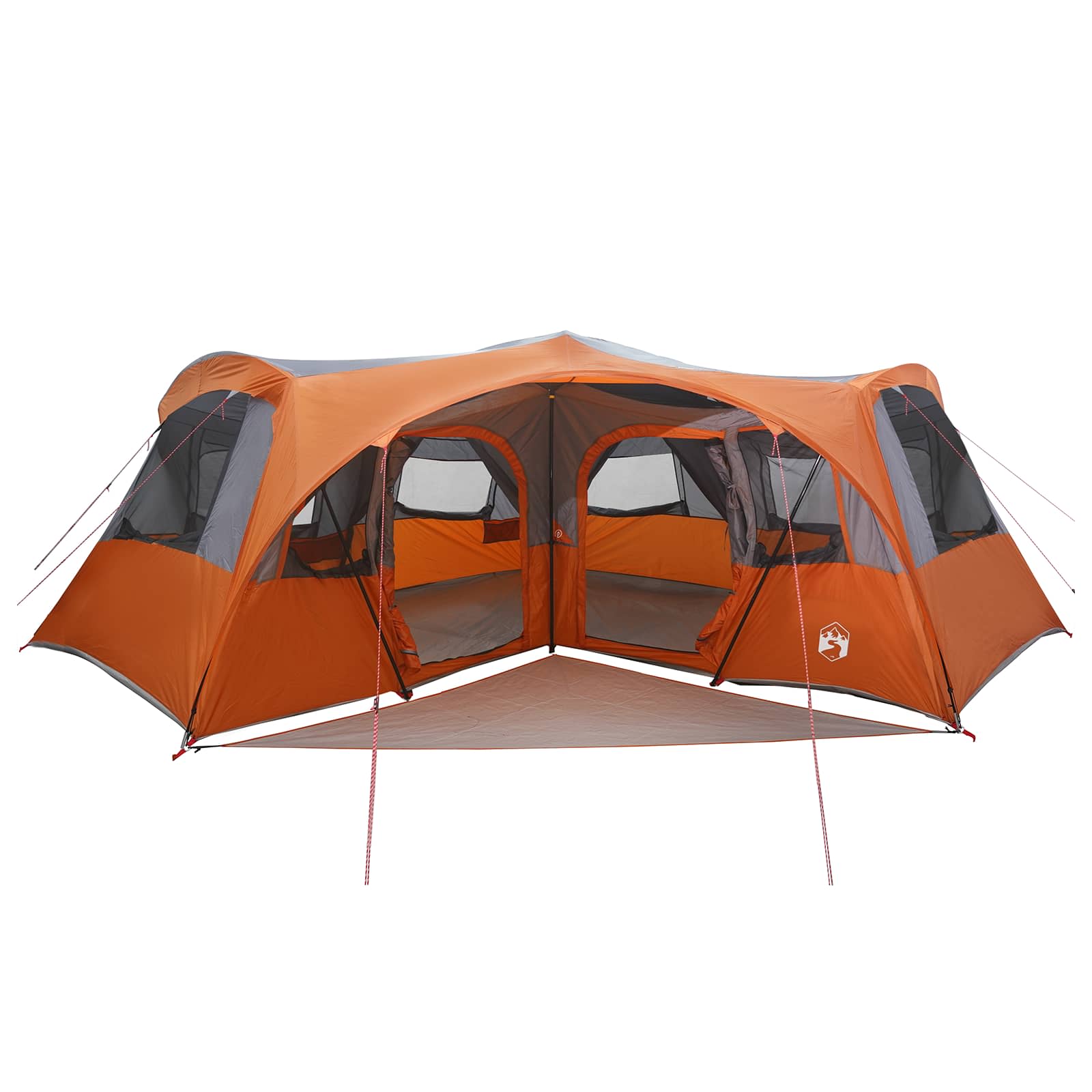 vidaXL Family Tent with Rainfly Water-resistant 6-Person - Grey - 42052