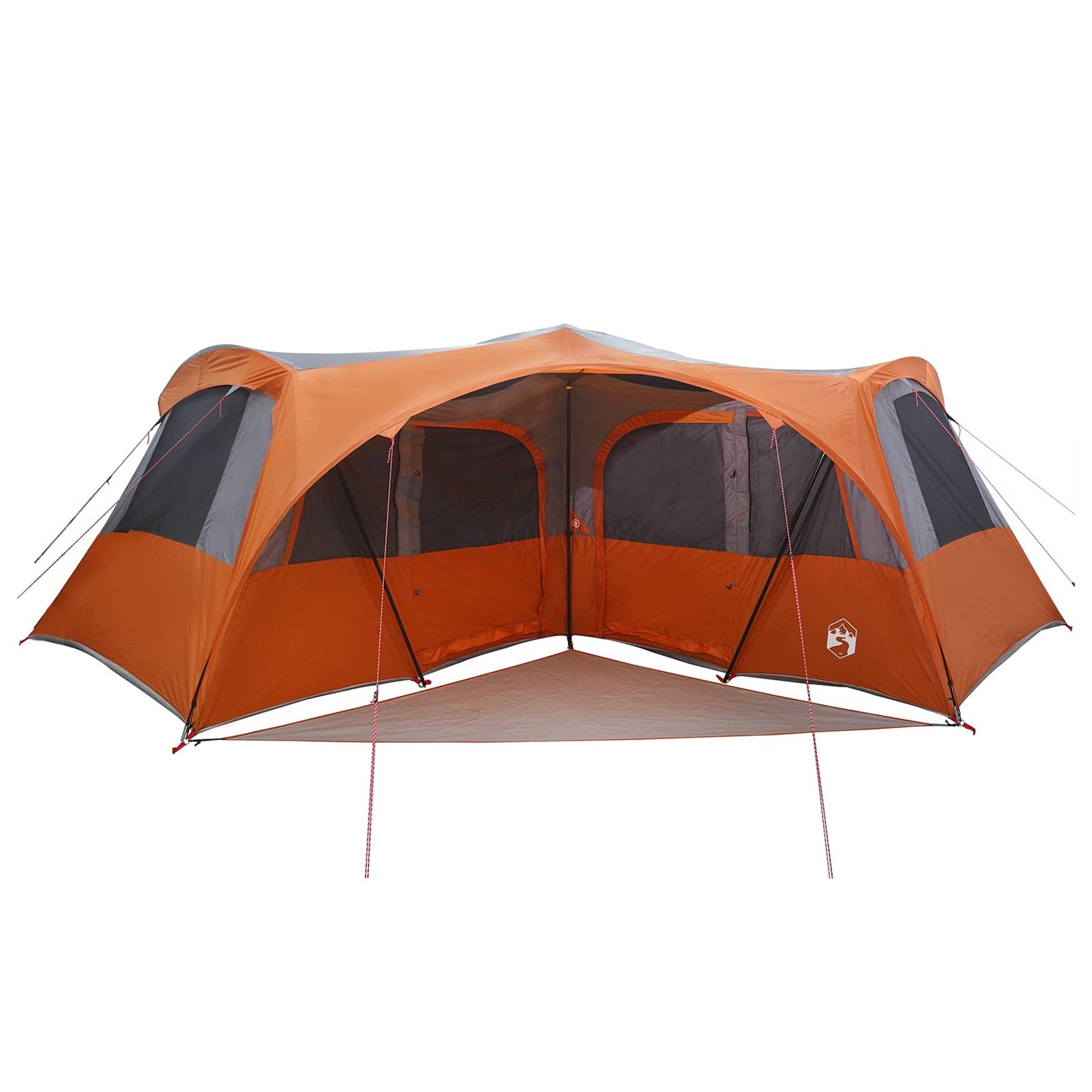 vidaXL Family Tent with Rainfly Water-resistant 6-Person - Grey - 42052
