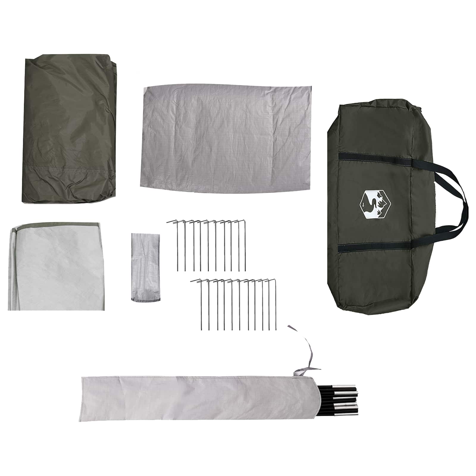 vidaXL Family Tent with Rainfly Water-resistant 6-Person Army Green - 42055