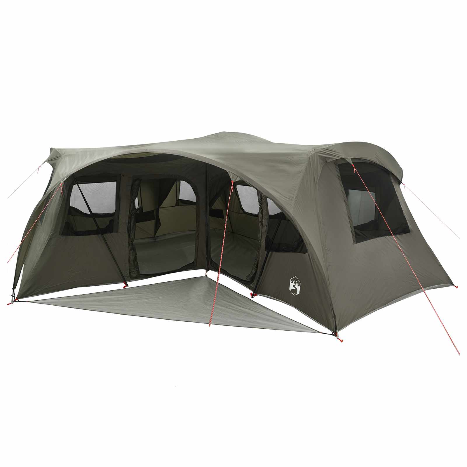 vidaXL Family Tent with Rainfly Water-resistant 6-Person Army Green - 42055