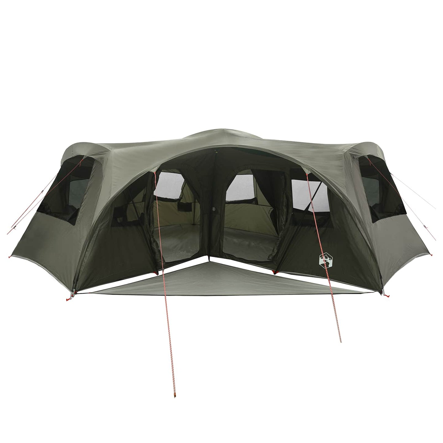 vidaXL Family Tent with Rainfly Water-resistant 6-Person Army Green - 42055