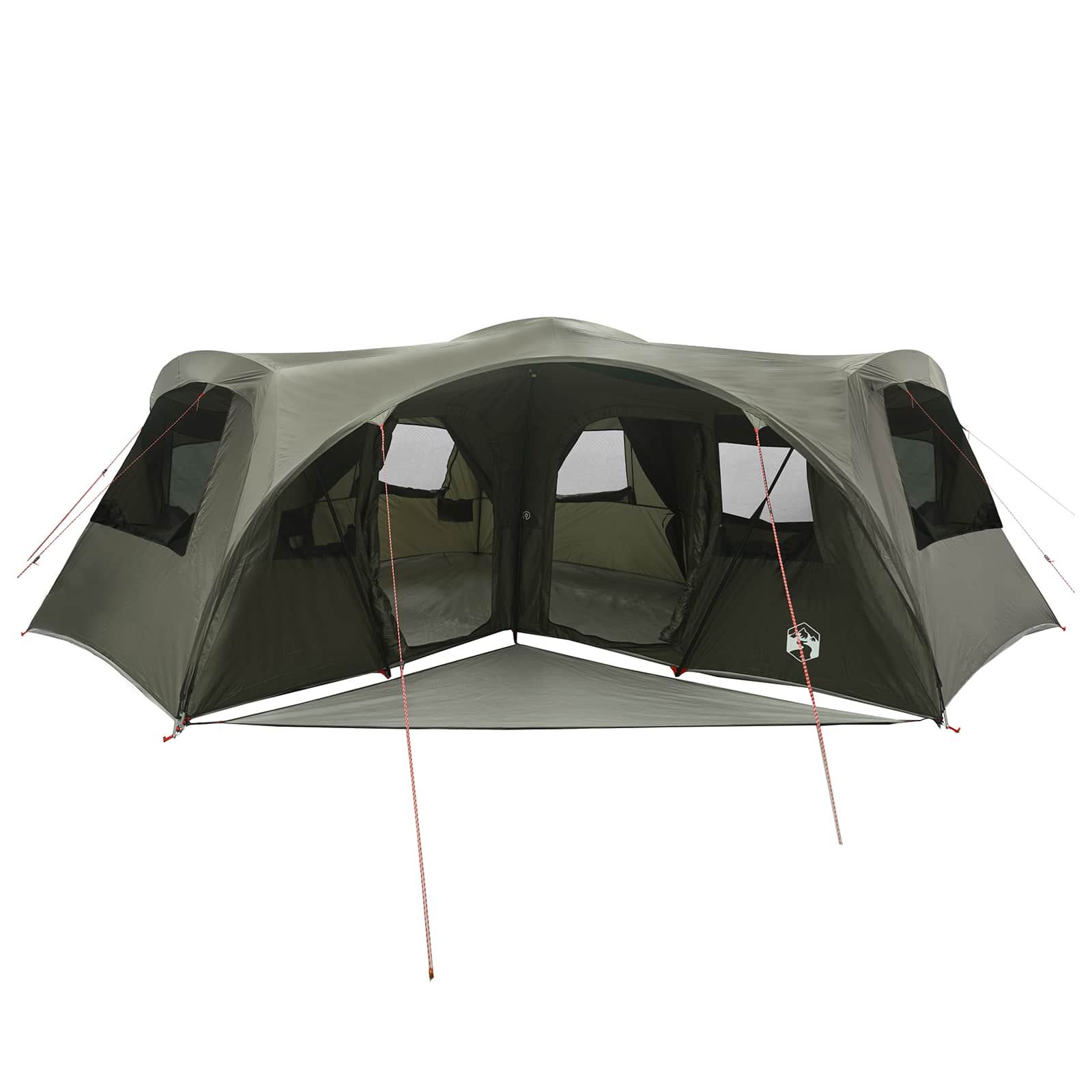 vidaXL Family Tent with Rainfly Water-resistant 6-Person Army Green - 42055