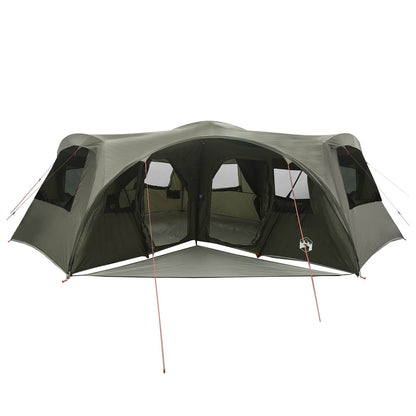 vidaXL Family Tent with Rainfly Water-resistant 6-Person Army Green - 42055
