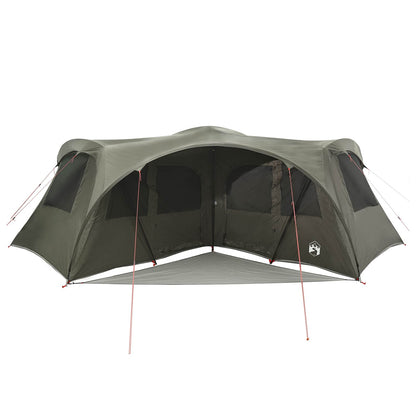 vidaXL Family Tent with Rainfly Water-resistant 6-Person Army Green - 42055