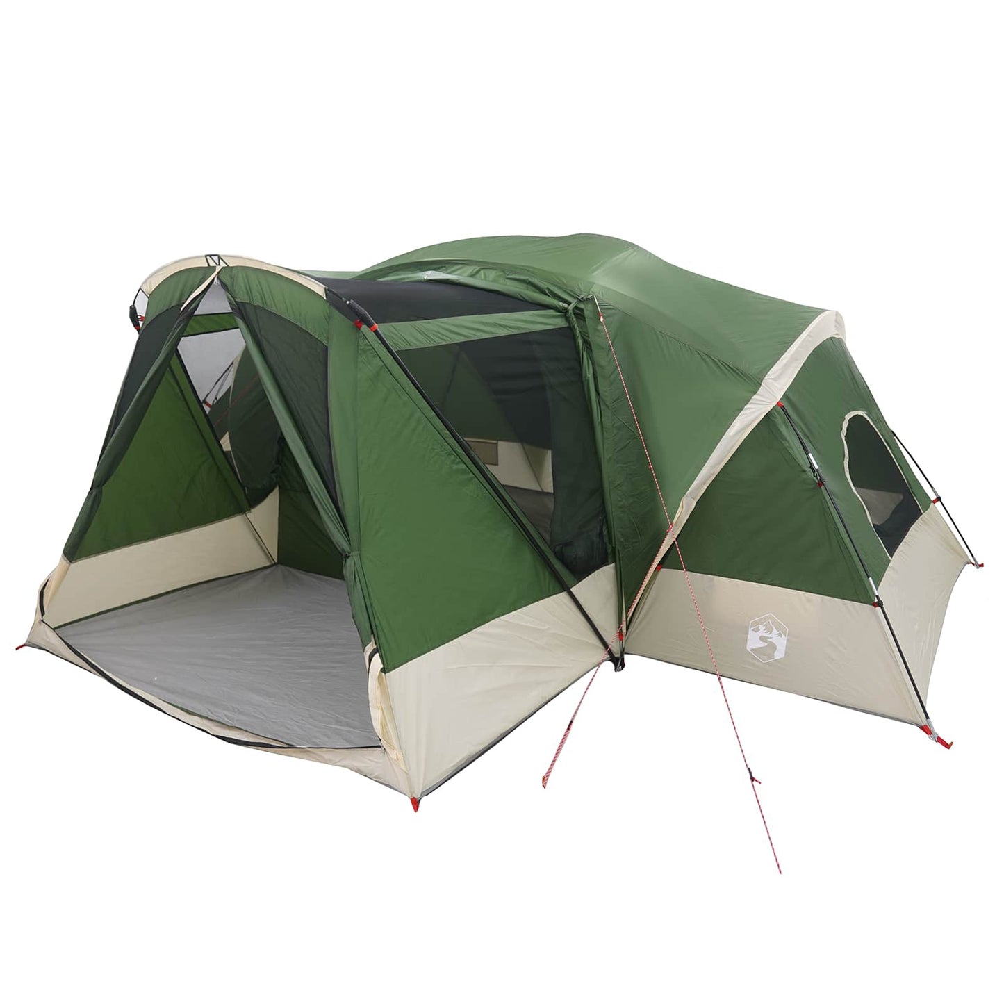 vidaXL Cabin Tent with Rainfly Water-Resistant 10-Person Green