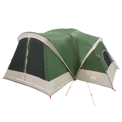 vidaXL Cabin Tent with Rainfly Water-Resistant 10-Person Green