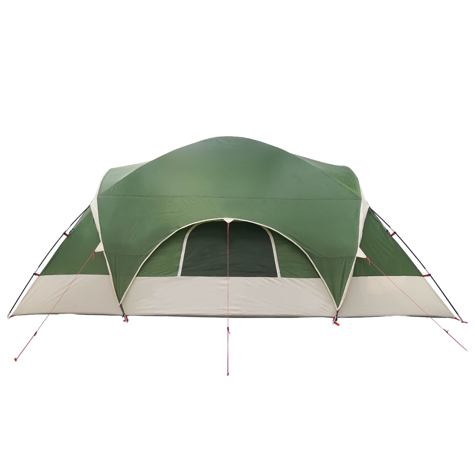 vidaXL Cabin Tent with Rainfly Water-Resistant 10-Person Green