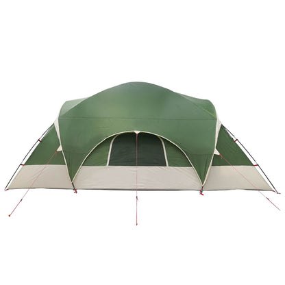 vidaXL Cabin Tent with Rainfly Water-Resistant 10-Person Green