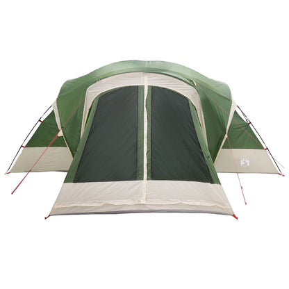 vidaXL Cabin Tent with Rainfly Water-Resistant 10-Person Green