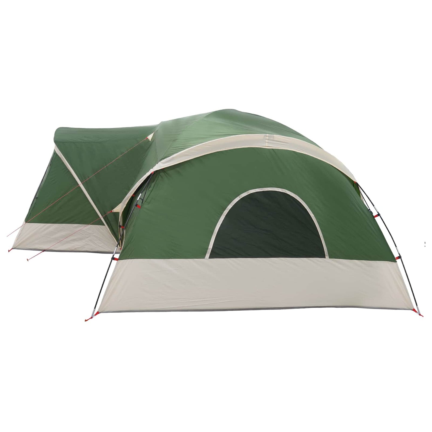 vidaXL Cabin Tent with Rainfly Water-Resistant 10-Person Green