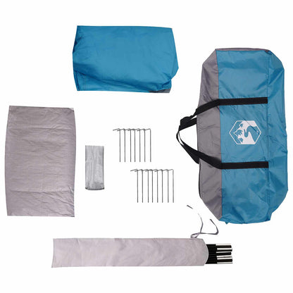 vidaXL Cabin Tent with Rainfly Water-Resistant 10-Person Blue