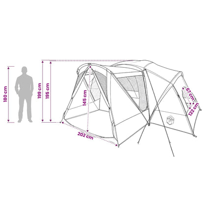 vidaXL Cabin Tent with Rainfly Water-Resistant 10-Person Blue