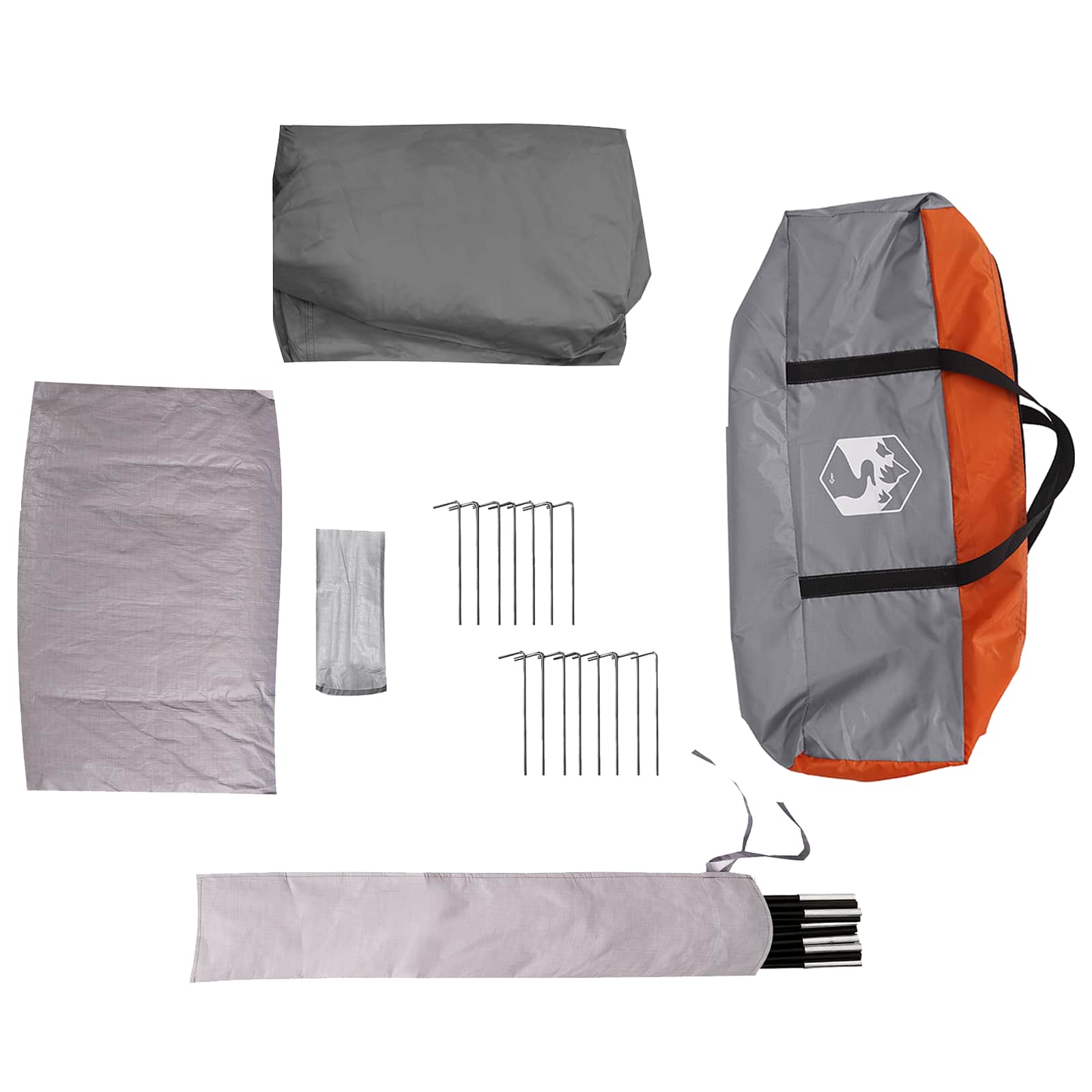 vidaXL Cabin Tent with Rainfly Water-Resistant 10-Person - Grey