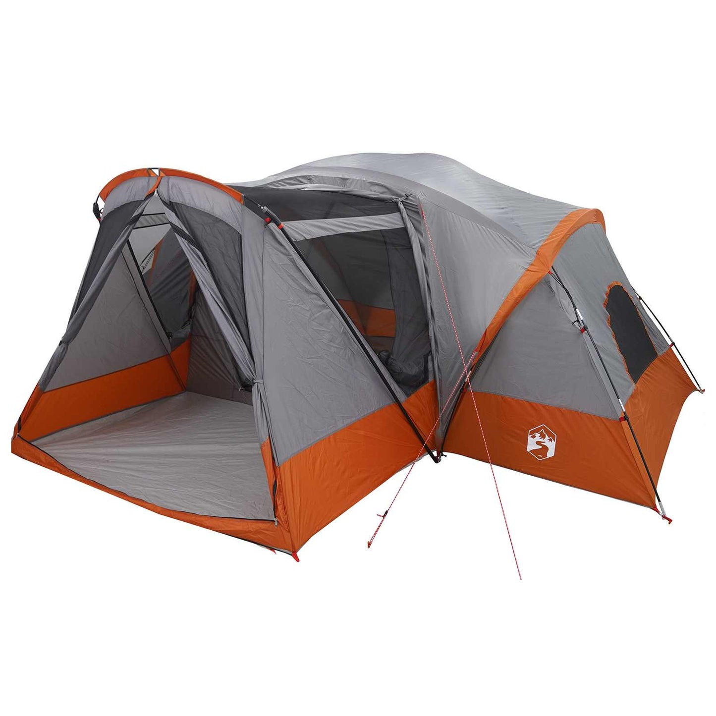 vidaXL Cabin Tent with Rainfly Water-Resistant 10-Person - Grey