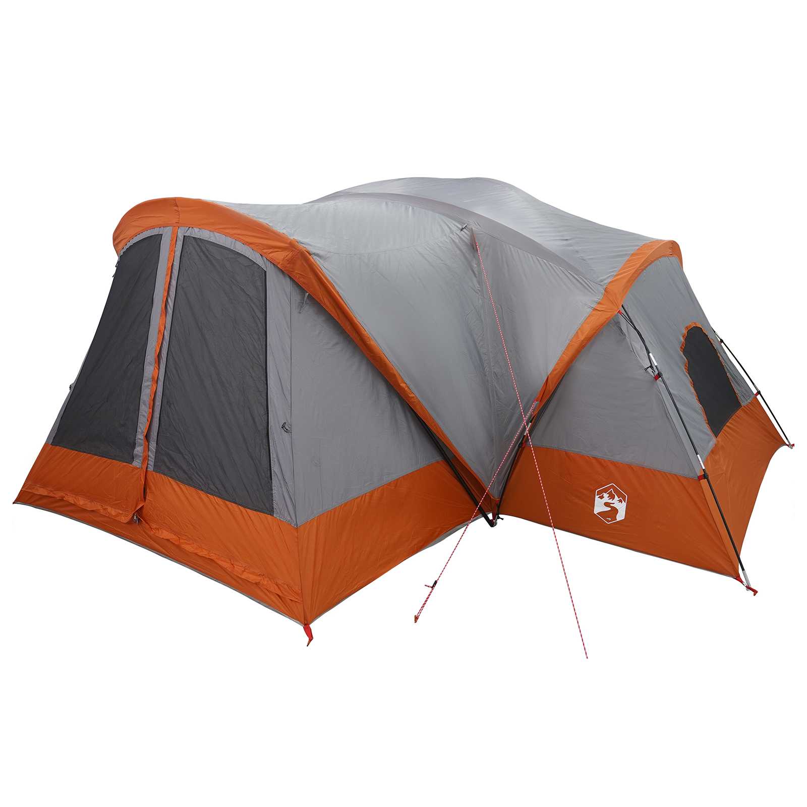 vidaXL Cabin Tent with Rainfly Water-Resistant 10-Person - Grey