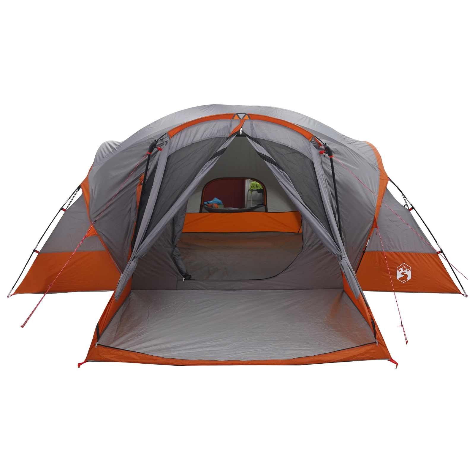 vidaXL Cabin Tent with Rainfly Water-Resistant 10-Person - Grey