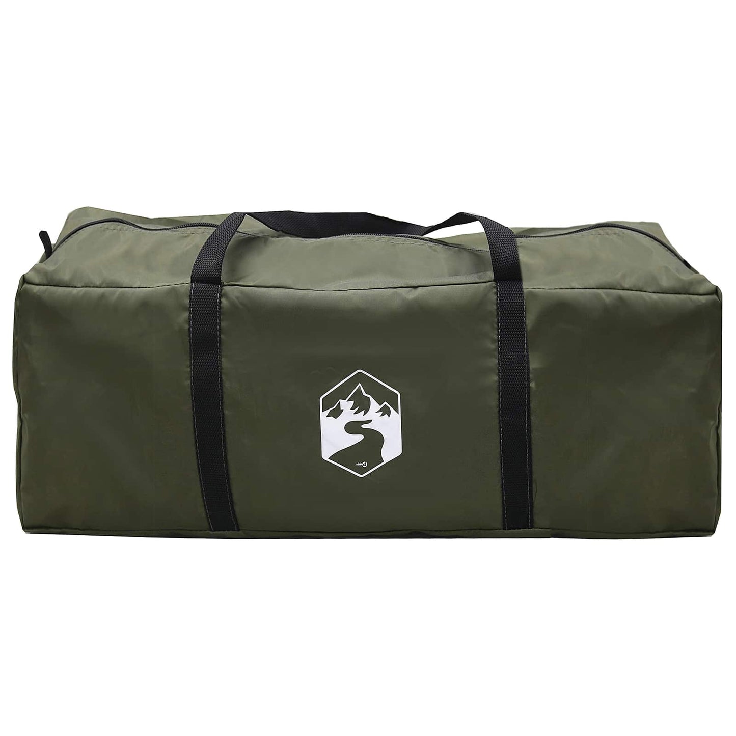 vidaXL Cabin Tent with Rainfly Water-Resistant 10-Person Army Green