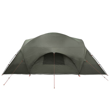 vidaXL Cabin Tent with Rainfly Water-Resistant 10-Person Army Green
