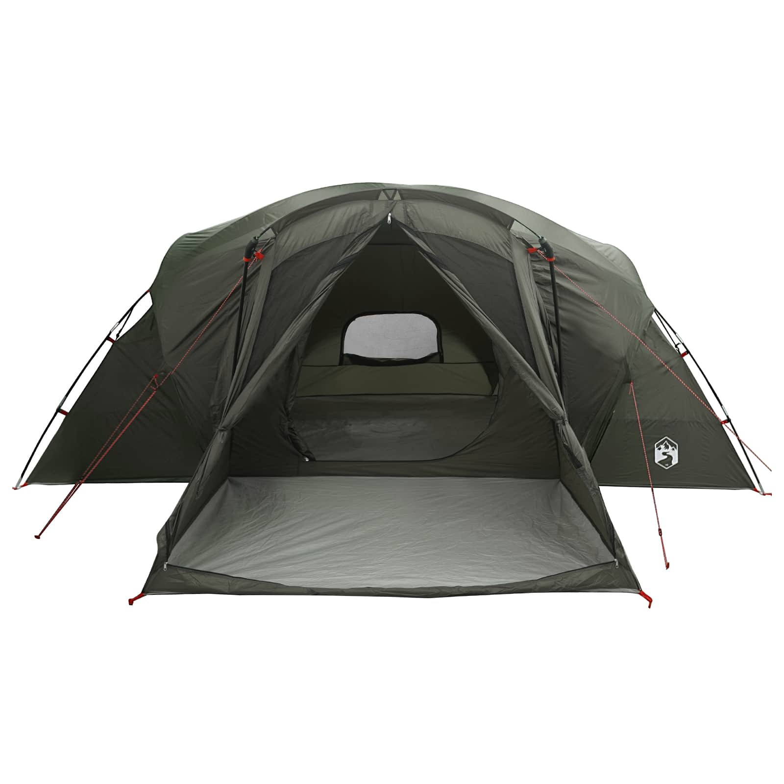 vidaXL Cabin Tent with Rainfly Water-Resistant 10-Person Army Green