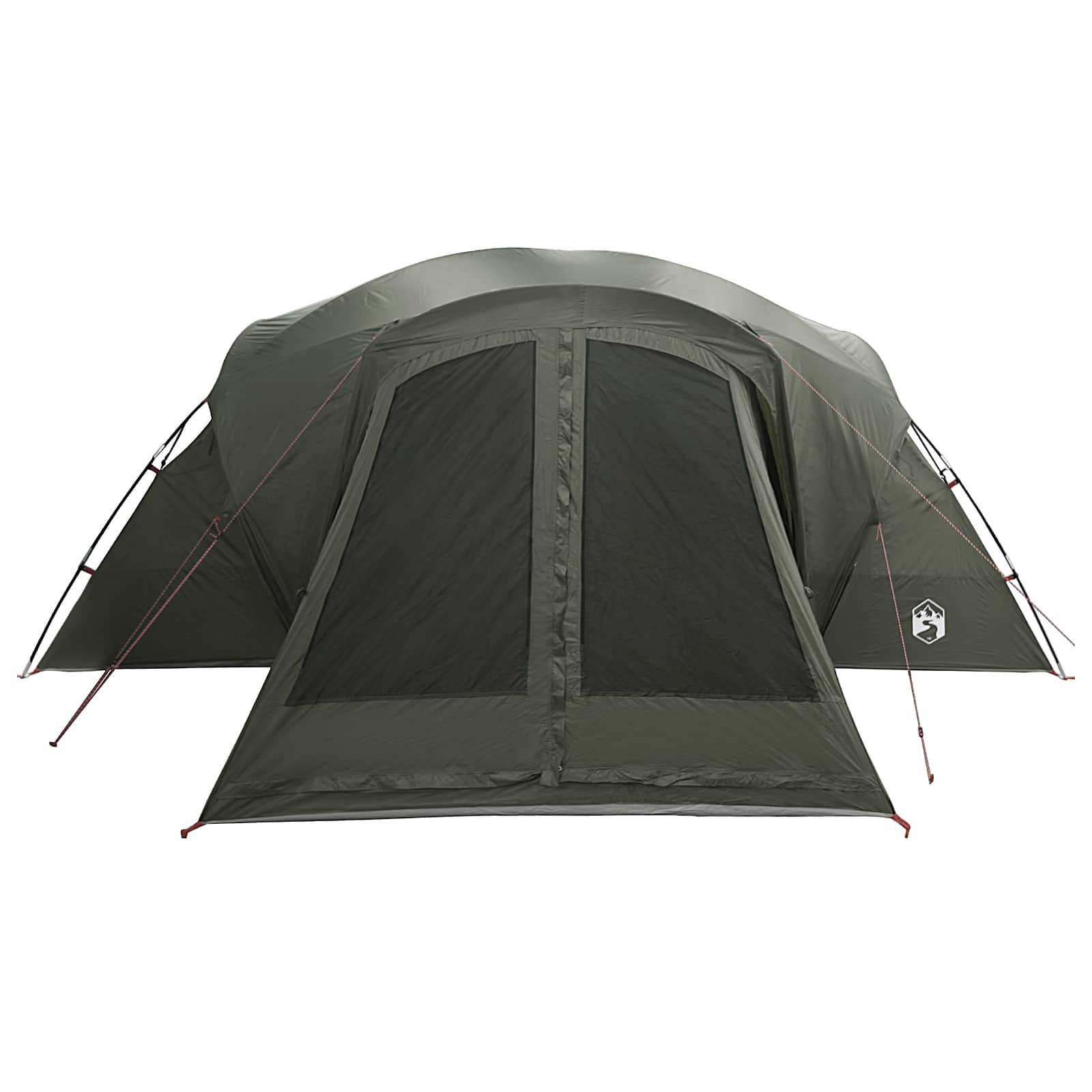 vidaXL Cabin Tent with Rainfly Water-Resistant 10-Person Army Green