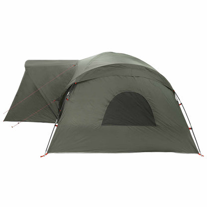 vidaXL Cabin Tent with Rainfly Water-Resistant 10-Person Army Green