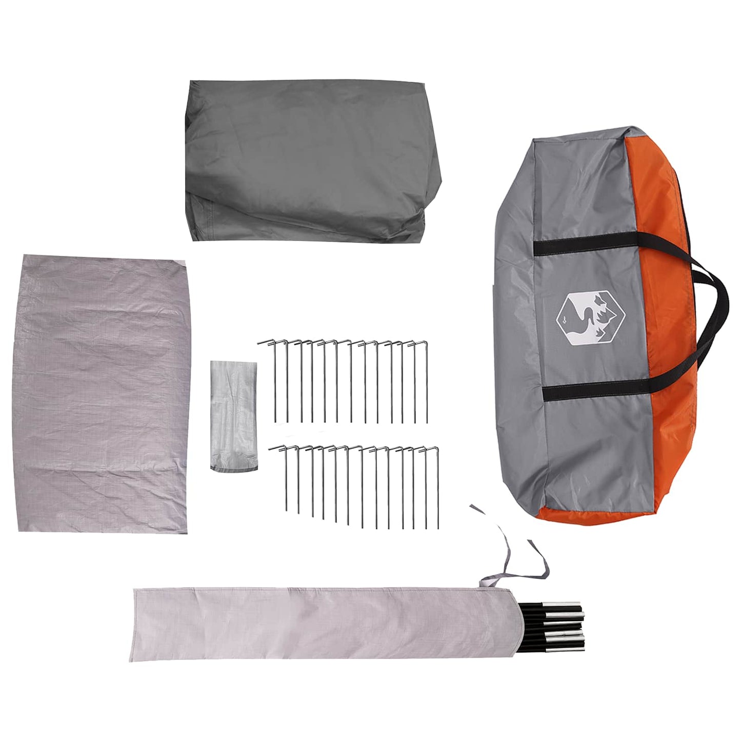 vidaXL Family Tent with Rainfly Water-resistant 5-Person - Grey
