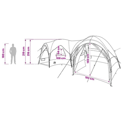 vidaXL Family Tent with Rainfly Water-resistant 5-Person - Grey