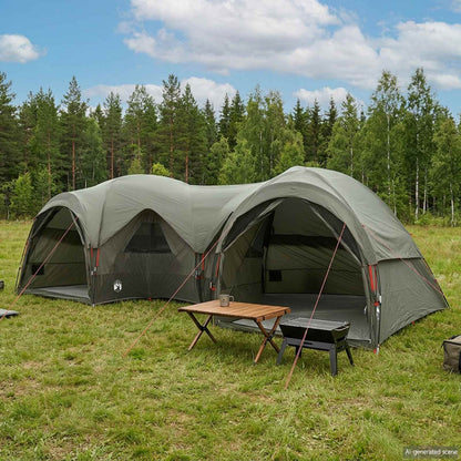 vidaXL Family Tent with Rainfly Water-resistant 5-Person Army Green