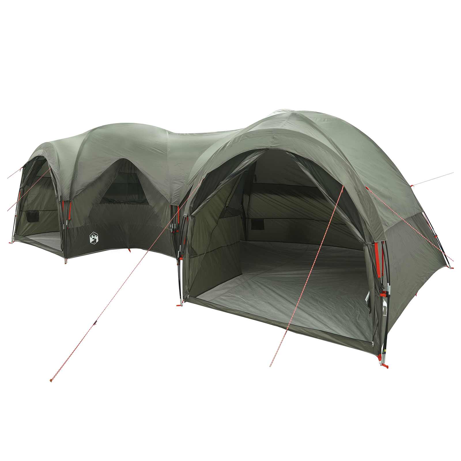 vidaXL Family Tent with Rainfly Water-resistant 5-Person Army Green