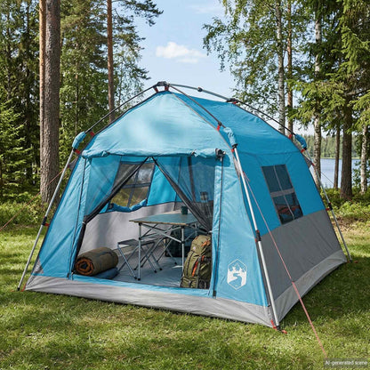 vidaXL Instant Tent Water-resistant 2-Person Blue