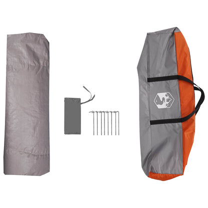 vidaXL Instant Tent Water-resistant 2-Person Grey and Orange