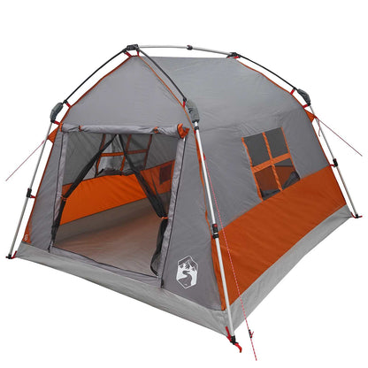 vidaXL Instant Tent Water-resistant 2-Person Grey and Orange