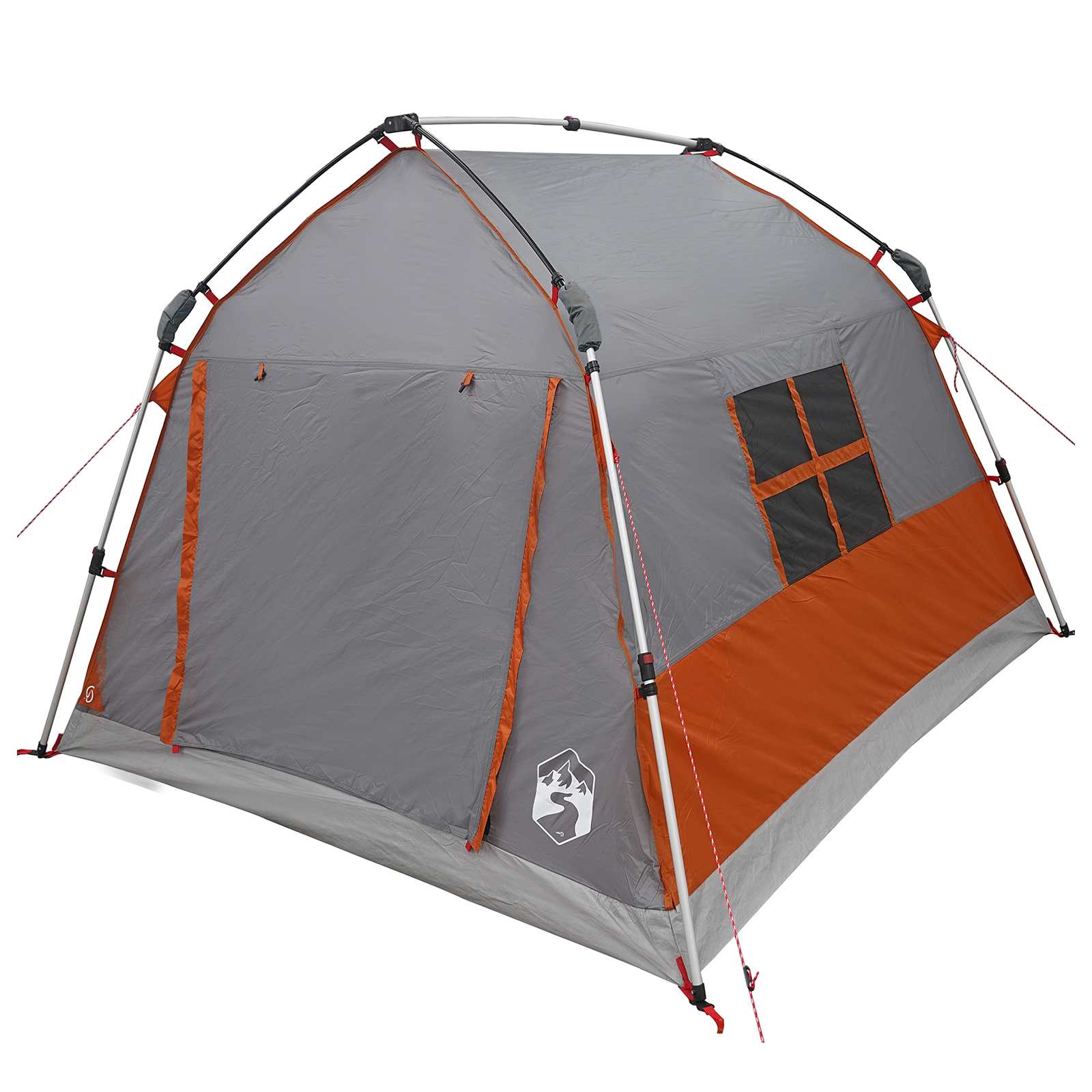 vidaXL Instant Tent Water-resistant 2-Person Grey and Orange