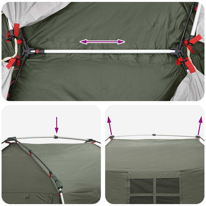 vidaXL Instant Tent Water-resistant 2-Person Army Green