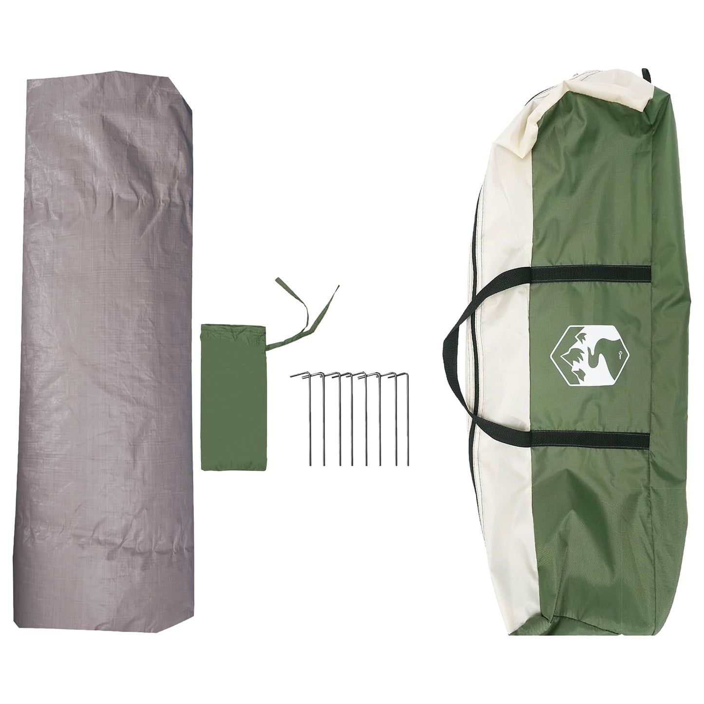 vidaXL Instant Tent Water-resistant 3-Person Green