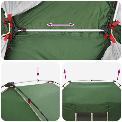 vidaXL Instant Tent Water-resistant 3-Person Green