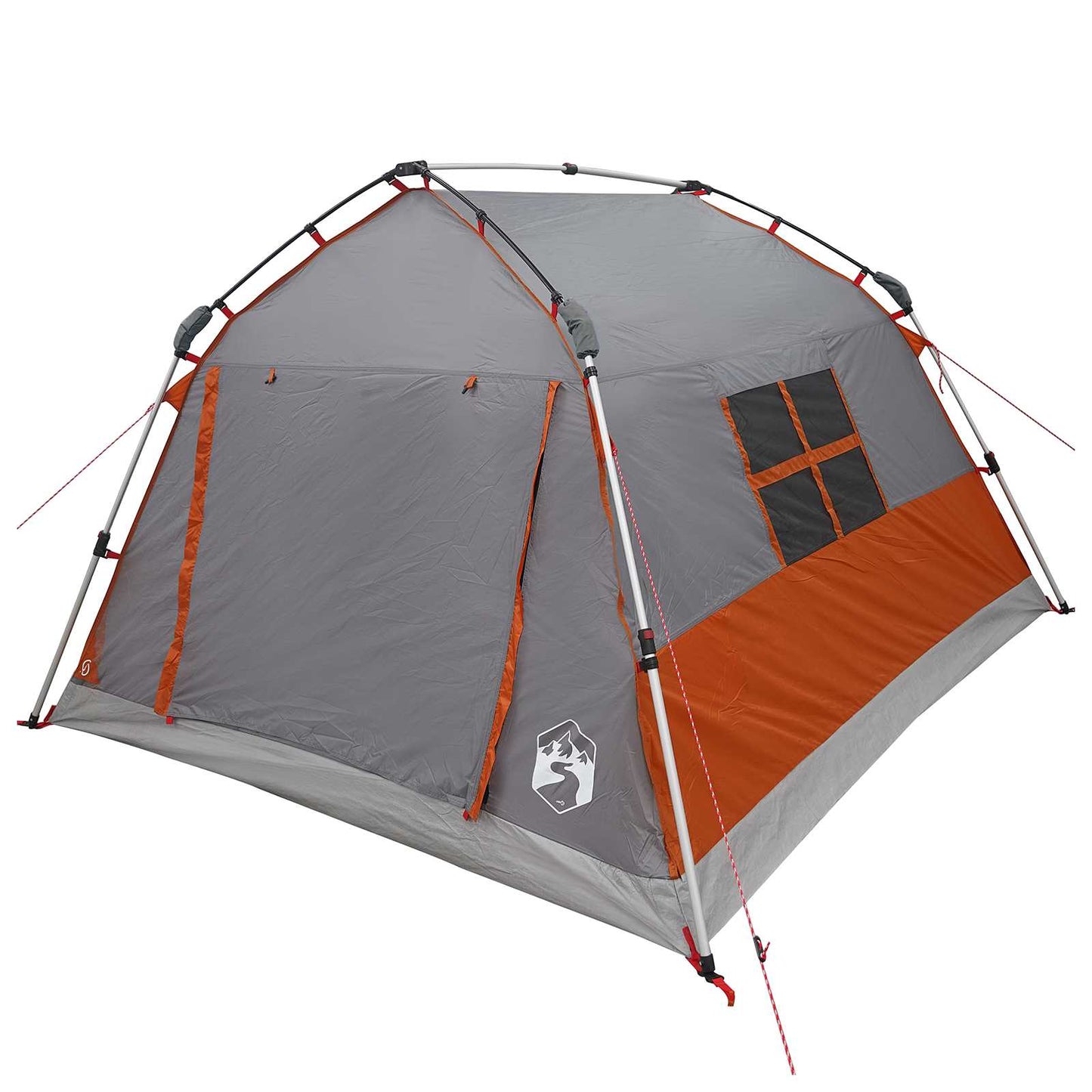 vidaXL Instant Tent Water-resistant 3-Person Grey and Orange