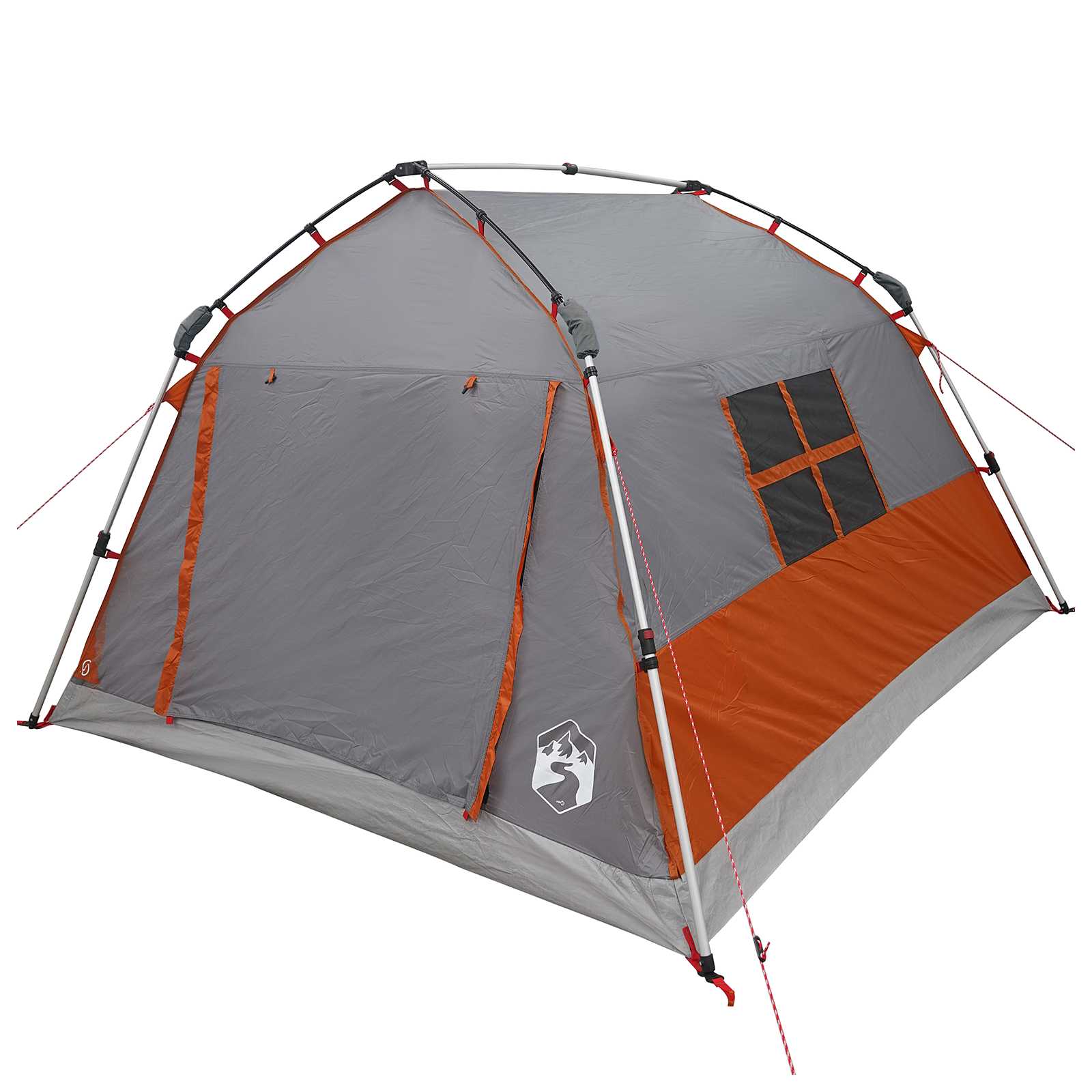 vidaXL Instant Tent Water-resistant 3-Person Grey and Orange