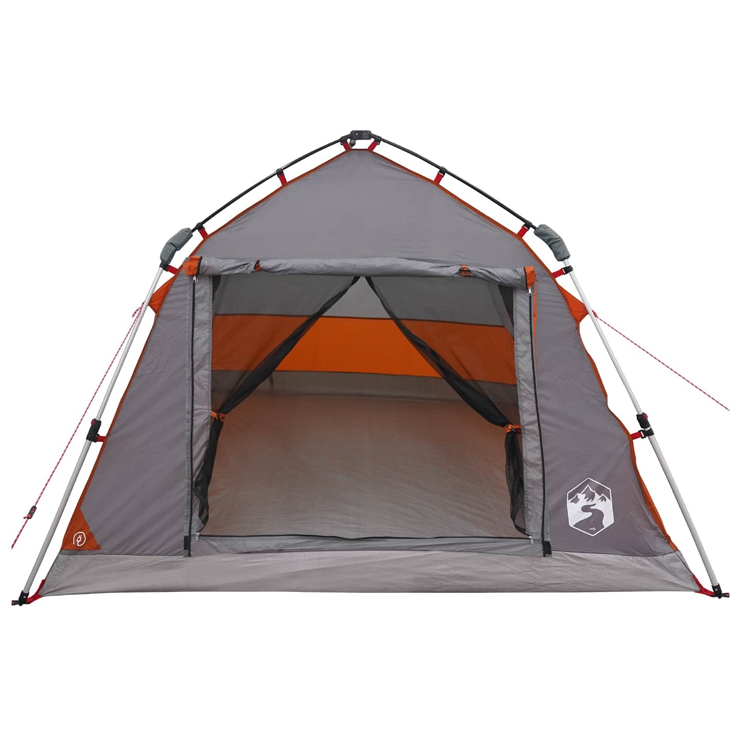 vidaXL Instant Tent Water-resistant 3-Person Grey and Orange