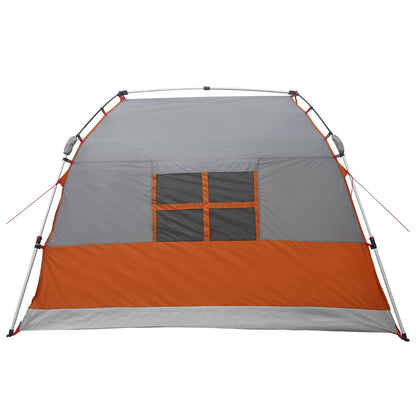 vidaXL Instant Tent Water-resistant 3-Person Grey and Orange