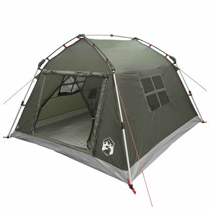vidaXL Instant Tent Water-resistant 3-Person Army Green