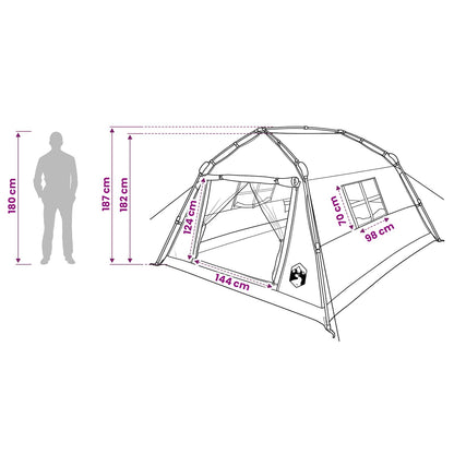 vidaXL Instant Tent Water-resistant 4-Person Green