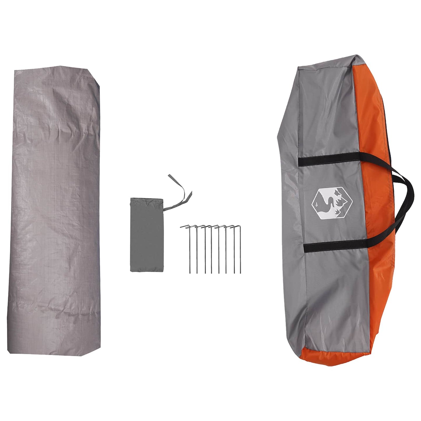 vidaXL Instant Tent Water-resistant 4-Person Grey and Orange